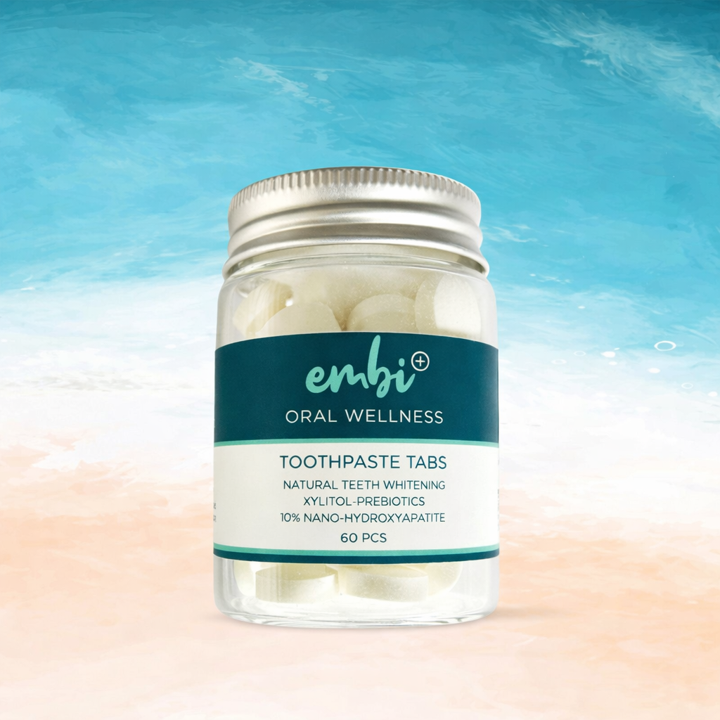 embi Whitening Toothpaste Tablets - 10% Nano Hydroxyapatite | 3 Pack